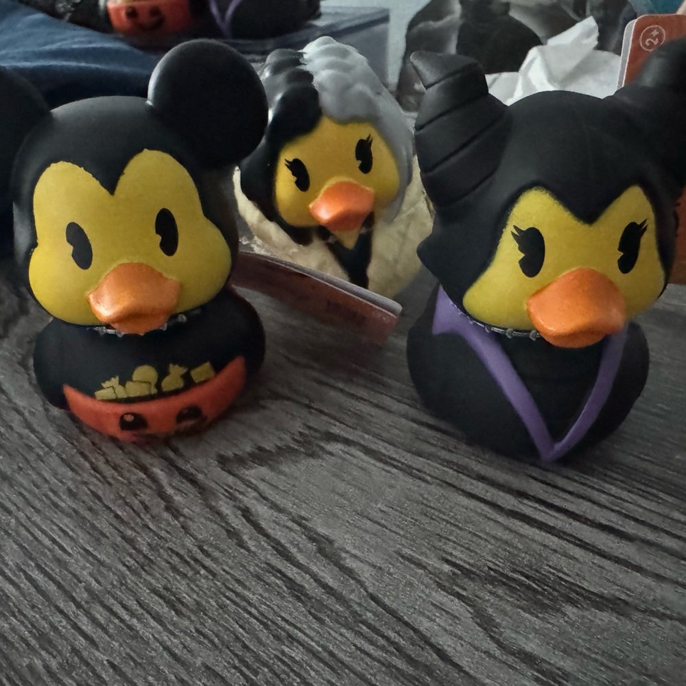 Target Disney Villains Rubber Duck Set - Black, Yellow, Orange, Purple
